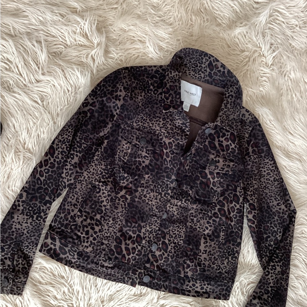 Nine West Leopard Print  Bengal Bonanza size LargeJacket
